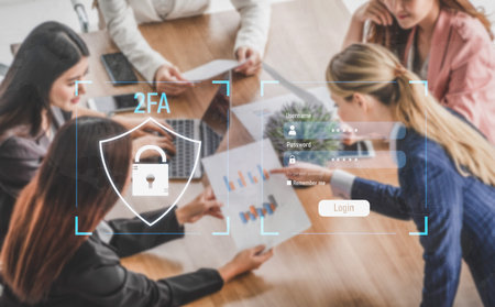 Two-factor authentication strengthens login system security. Adds protection, two-factor...