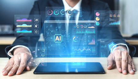 An Artificial Intelligence platform for business intelligence. The dashboard shows advanced data...