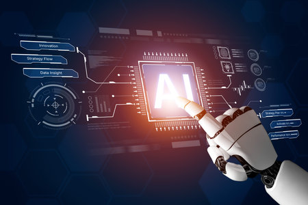 A generative AI assistant displays a dashboard for managing business strategy. The system provides...