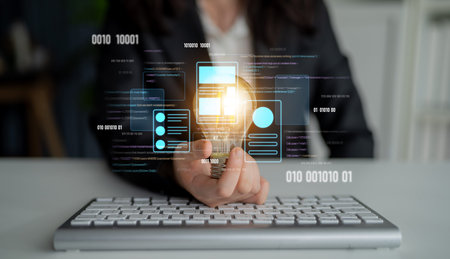 UI UX mockup showing application layout, structure, and code interface. UI design defines user flow,...