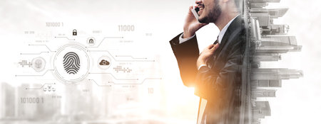 Biometric fingerprint identification and cybersecurity system ensuring secure access, identity...