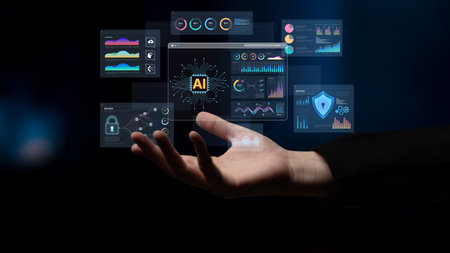 An Artificial Intelligence platform for business intelligence. The dashboard shows advanced data...
