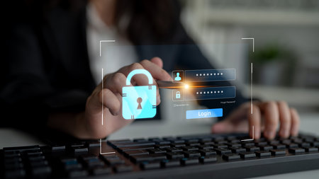 A user interface for a secure login portal. The screen requires a username and password for...
