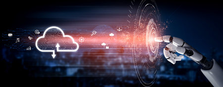 AI artificial intelligence optimizes cloud infrastructure with virtual assistants and intelligent...