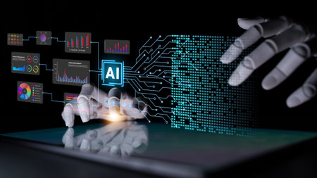 Artificial intelligence drives data analysis and visualization, optimizing network insights and strategic decision making Parseの写真素材