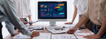 Business data dashboard provide brisk business intelligence analytic for marketing strategy planning