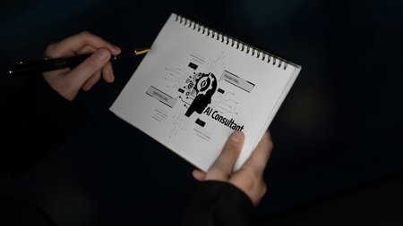 AI assistant with LLM, big data, machine learning, and generative AI powers prompt engineering and supports agentic AI for advanced business applications.の写真素材