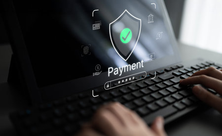 Concept of a secure payment gateway. This system uses encryption and authentication to protect...