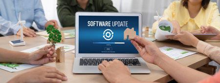 Software update on computer for brisk version of device software upgrade