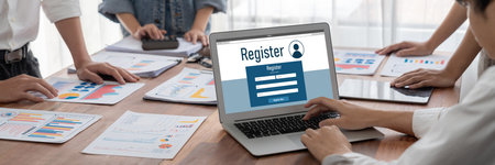 Online registration form for brisk form filling on the internet website