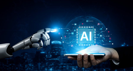 A generative AI assistant presents a diagram of its core capabilities. This includes its foundation...