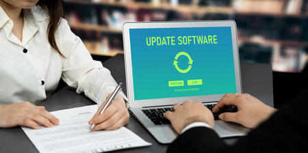Software update on computer for brisk version of device software upgrade