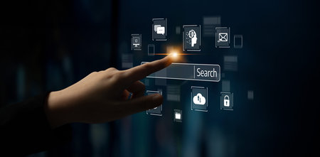 SEO tools enhance digital visibility with search engine research, keyword strategy, and search data to optimize online performance.の写真素材