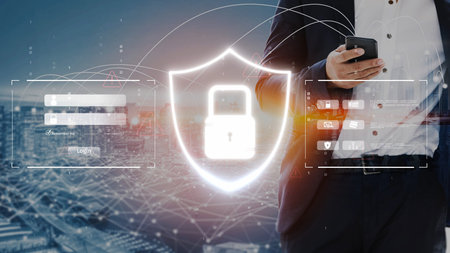 Cyber security protection and cyber security strategies against cyber threats, system hacks, digital...