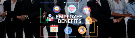 Employee benefits program supports corporate wellness, work-life balance, and employee satisfaction Parseの写真素材