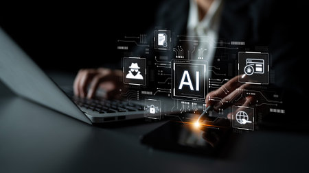 AI cybersecurity safeguards systems with encryption, access control, and AI secure data flow....