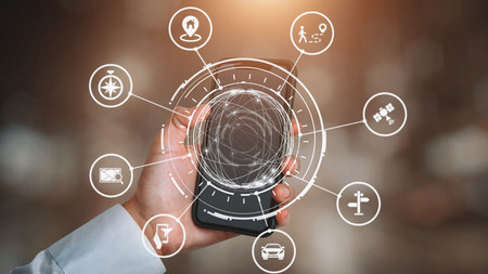GPS icons show navigation, GPS tracking, and location. GPS supports real time maps, direction, and...