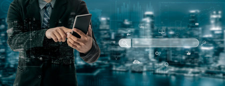 Search engine interface for accessing digital information and online data. Search engine finds data,...