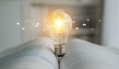 Cyber security safeguards data and systems. Cyber security uses AI, digital security protects cloud, Cyber security defends finance, and ensures access control.の写真素材