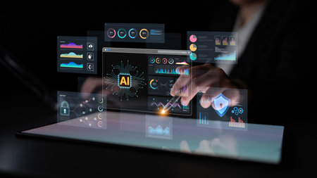 An Artificial Intelligence platform for business intelligence. The dashboard shows advanced data...