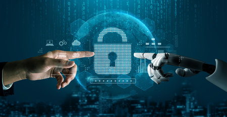 AI-secured system demonstrating multi-layer encryption, identity protection, and password security...