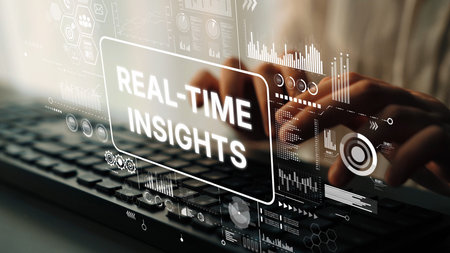 Real-Time Insights and Data Analytics Visualization on a Modern Computer Keyboard with Graphical...