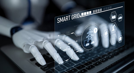 AI optimizes smart grid infrastructure by integrating renewable energy, managing distribution, and...