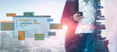 Software development combines coding tools, mobile app creation, and programming languages to...