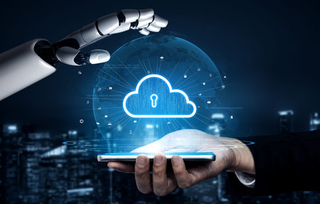 AI artificial intelligence optimizes cloud infrastructure with virtual assistants and intelligent...