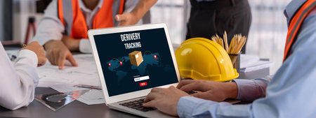 Delivery tracking system for e-commerce and brisk online business to timely goods transportation and...
