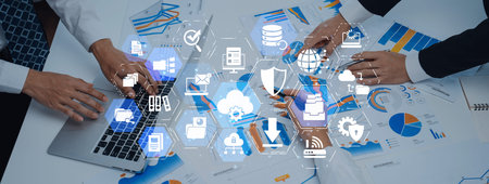 Concept design of managing online documents with cloud storage, digital file management, and secure...