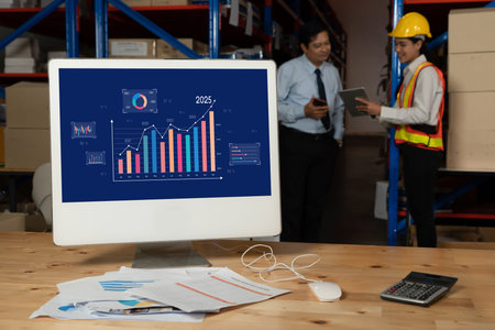 Business data dashboard provide business intelligence analytic for marketing strategy planning brisk...