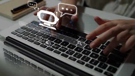 AI assistant with voice chat interface, combining smart chatbot, voice command, and AI-powered...