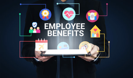 Employee benefits program supports corporate wellness, work-life balance, and employee satisfaction Parseの写真素材