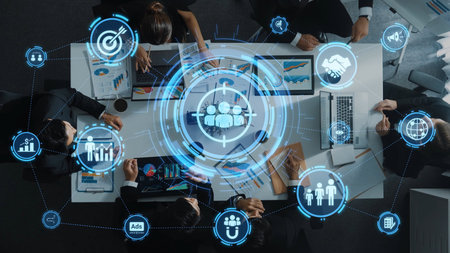 Concept of target group strategy optimizes digital marketing. This approach focuses on specific...