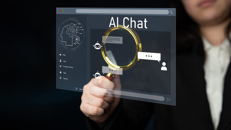 AI chatbot interface facilitates communication, chatbot, and AI interaction for automated user...