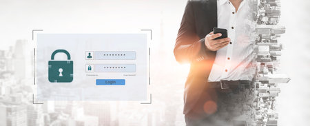 A user interface for a secure login portal. The screen requires a username and password for...