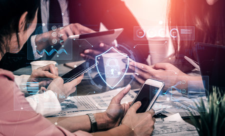 A futuristic cybersecurity dashboard for a Security Operations Center (SOC). The system monitors the...