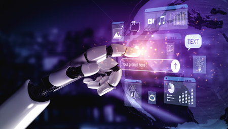 Prompt driven AI interface enabling text, image vision, audio and media video data neural asset and...