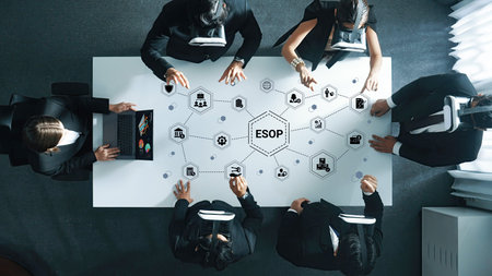 ESOP incentive system enhances employee growth program, reward structure, and engagement Parseの写真素材