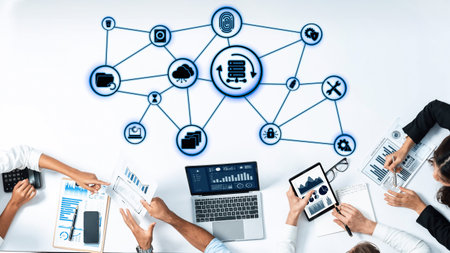 Data recovery icons show backup, data recovery process, and secure restoration. Data recovery...