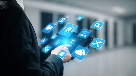 Data recovery icons show backup, data recovery process, and secure restoration. Data recovery...