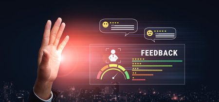 A system for collecting customer feedback and measuring service quality. A dashboard with user...