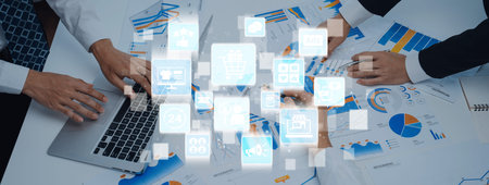 Concept of social media shopping transforms e-commerce. This platform offers seamless shopping...