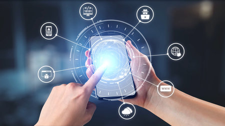 Software development with coding overlays, programming languages, developer tools, mobile app...