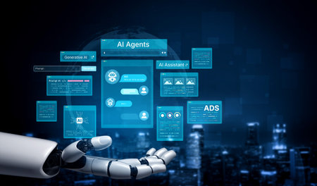 AI agents dashboard unifies generative content, assistant chat and ads. AI manages prompts, tracks...