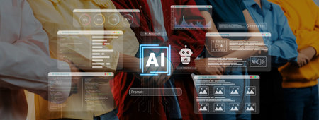 AI assistant dashboard for code, media, and image generation with performance analytics and chatbot...