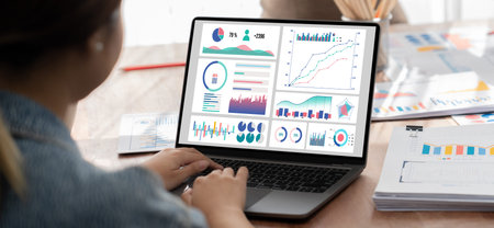 Business data dashboard provide brisk business intelligence analytic for marketing strategy planning