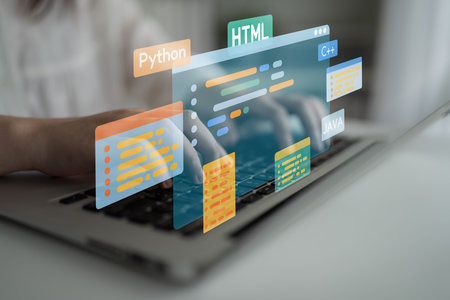 Software development combines coding tools, mobile app creation, and programming languages to...