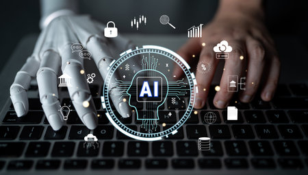 The core of FinTech and modern business is AI. A concept of using artificial intelligence for...